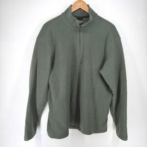 Patagonia Mens Capilene Fleece Pullover 1/4 Zip Green Size L Pullover Base layer